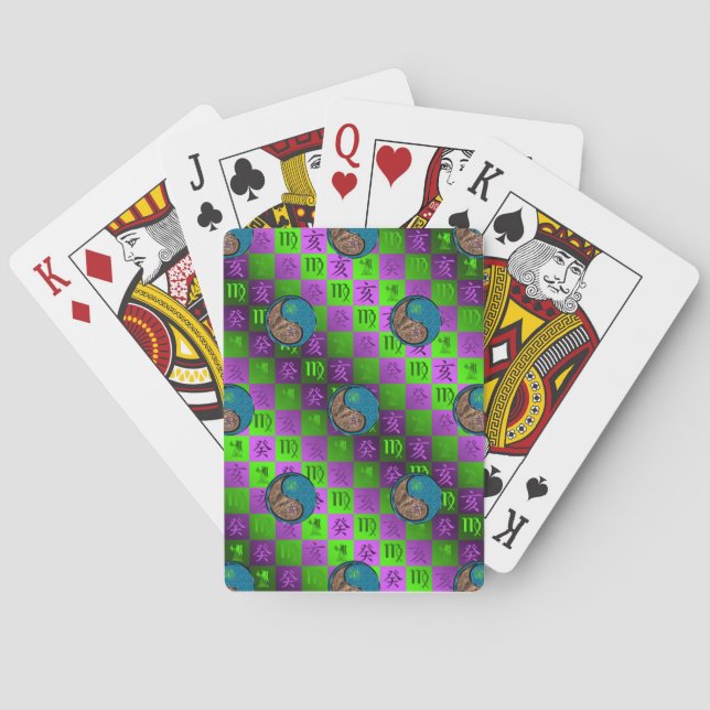 Virgo & Water Boar Classic Playing Cards (Back)