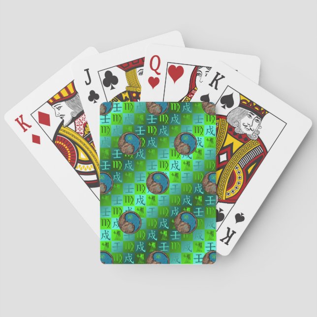 Virgo & Water Dog Classic Playing Cards (Back)