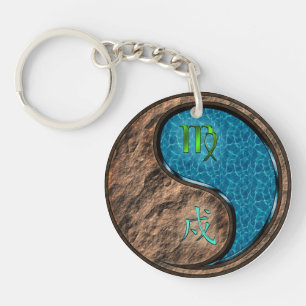 Virgo & Water Dog Keychain