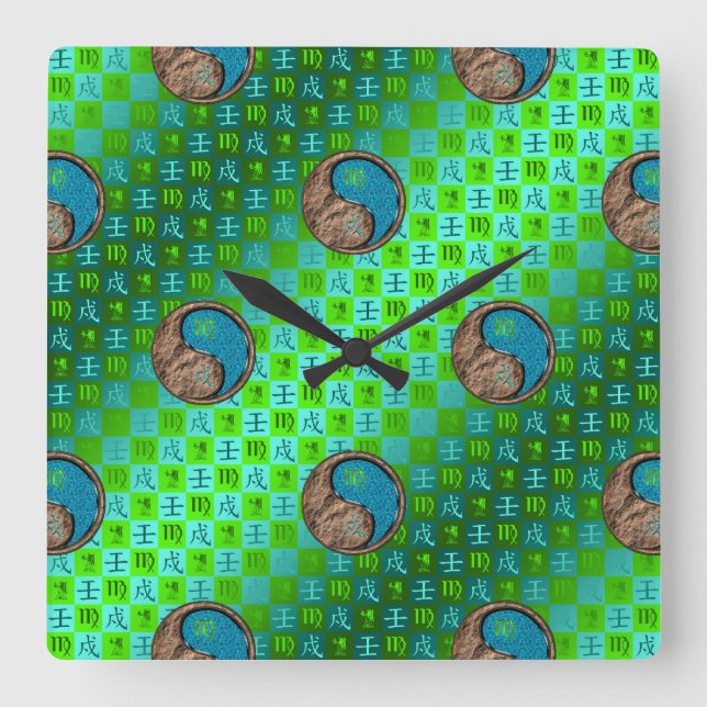 Virgo & Water Dog Wall Clock (Front)