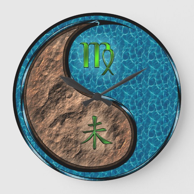 Virgo & Water Goat Large Clock (Front)