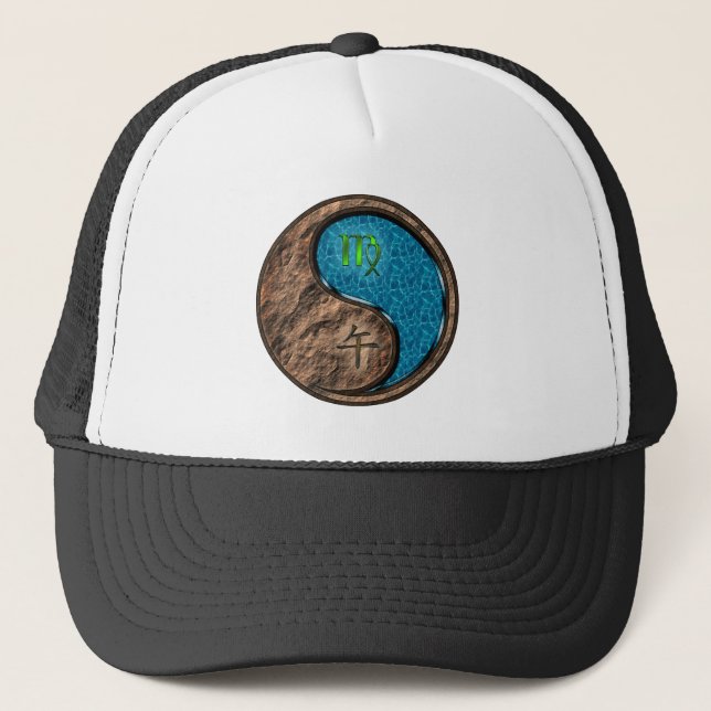 Virgo & Water Horse Trucker Hat (Front)