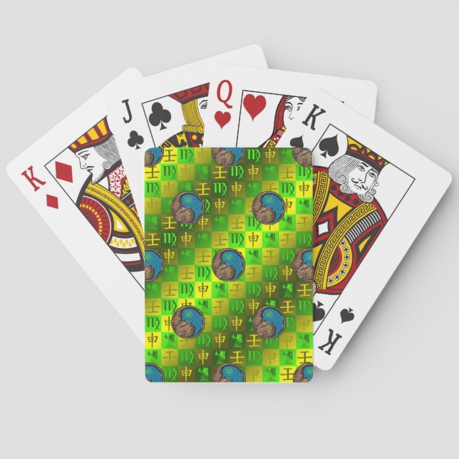 Virgo & Water Monkey Classic Playing Cards (Back)