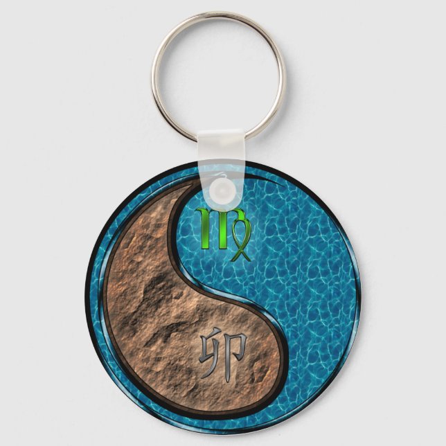 Virgo & Water Rabbit Keychain (Front)