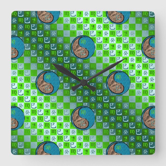 Virgo & Water Snake Wall Clock (Front)