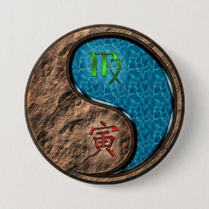 Virgo & Water Tiger 3 Inch Round Button