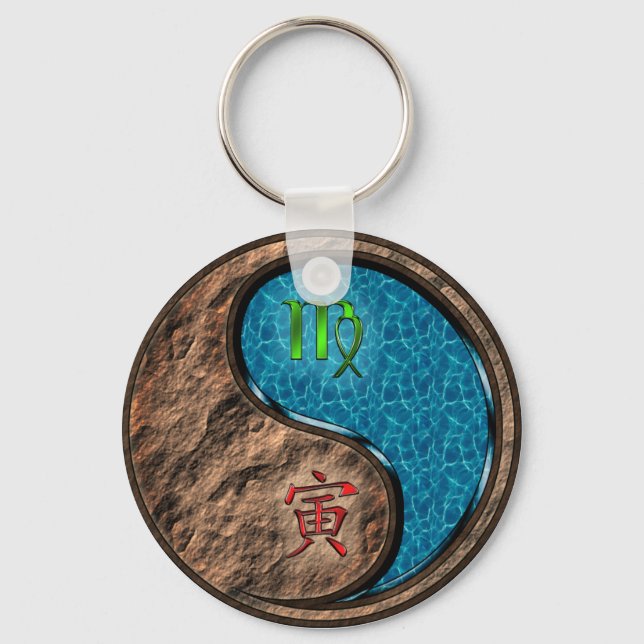 Virgo & Water Tiger Keychain (Front)