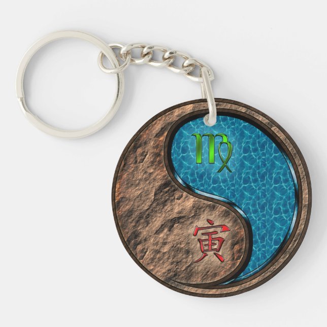 Virgo & Water Tiger Keychain (Front)