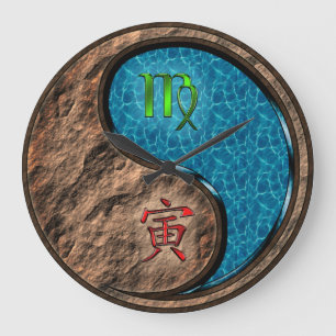 Virgo & Water Tiger Large Clock