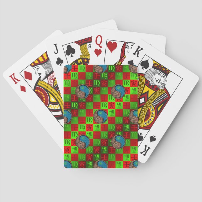 Virgo & Water Tiger Playing Cards (Back)
