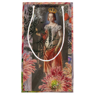 Virgo Woman Portrait Antique Colourful Rich Small Gift Bag