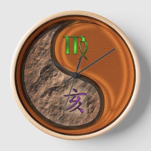 Virgo & Wood Boar Clock