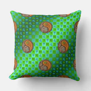 Virgo & Wood Dog Throw Pillow
