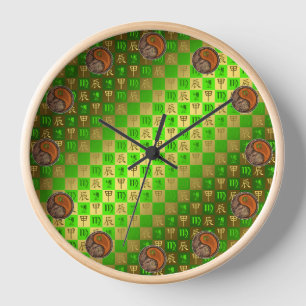 Virgo & Wood Dragon Clock