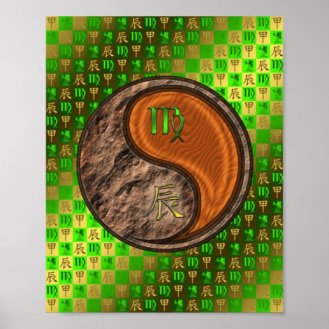 Virgo & Wood Dragon Poster (Front)