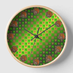 Virgo & Wood Horse Clock