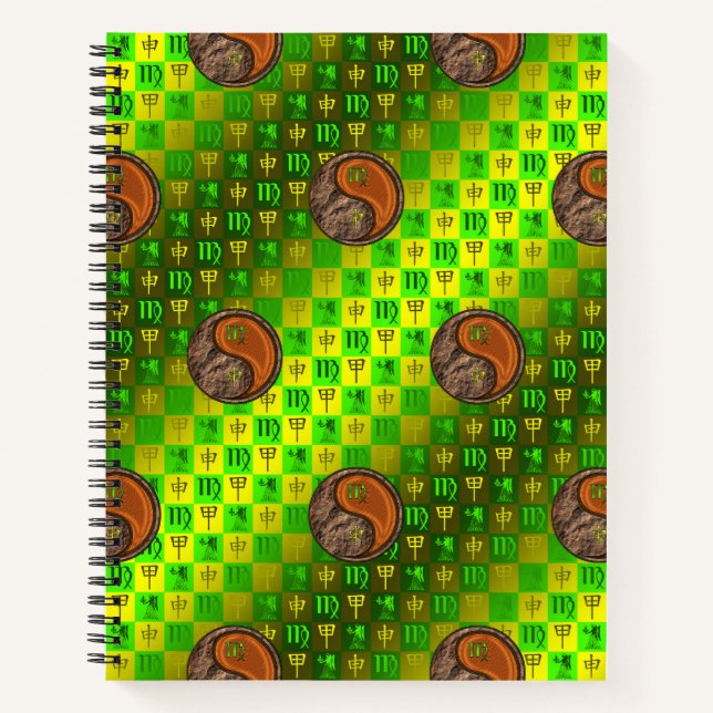 Virgo & Wood Monkey Notebook (Front)