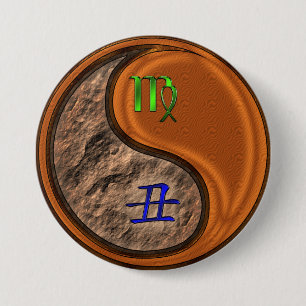 Virgo & Wood Ox 3 Inch Round Button