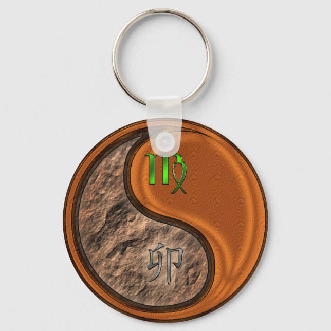 Virgo & Wood Rabbit Keychain (Front)