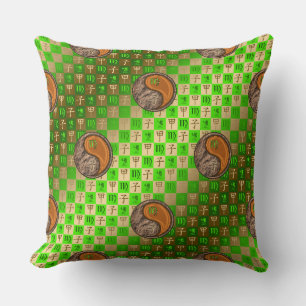 Virgo & Wood Rat Throw Pillow