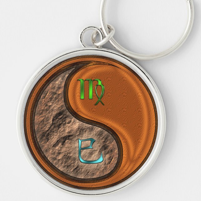 Virgo & Wood Snake Keychain (Front)