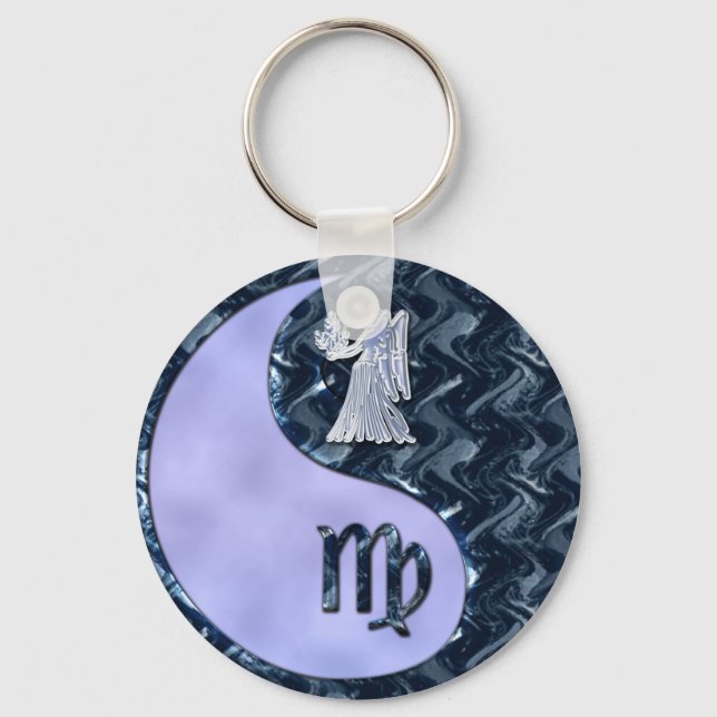 Virgo Yin Yang Keychain (Front)