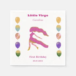 Virgo Zodiac 1st Birthday Balloons & Artistic Napkin
