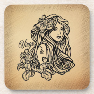 Virgo Zodiac Antique Look Coaster