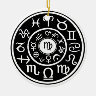 Virgo - Zodiac Astrological Constellation Ceramic Ornament