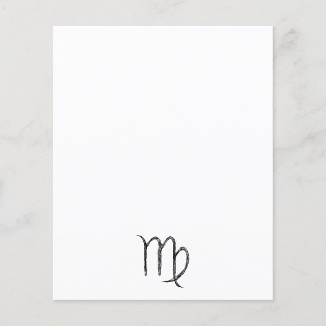 Virgo. Zodiac Astrological Sign. (Front)