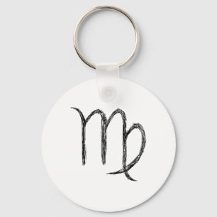 Virgo. Zodiac Astrological Sign. Keychain