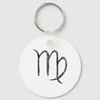 Virgo. Zodiac Astrological Sign. Keychain