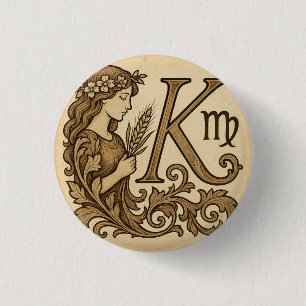 virgo Zodiac bag (K) 1 Inch Round Button