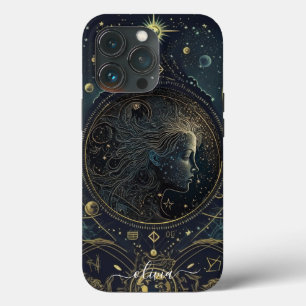 Virgo zodiac black and gold Case-Mate iPhone case