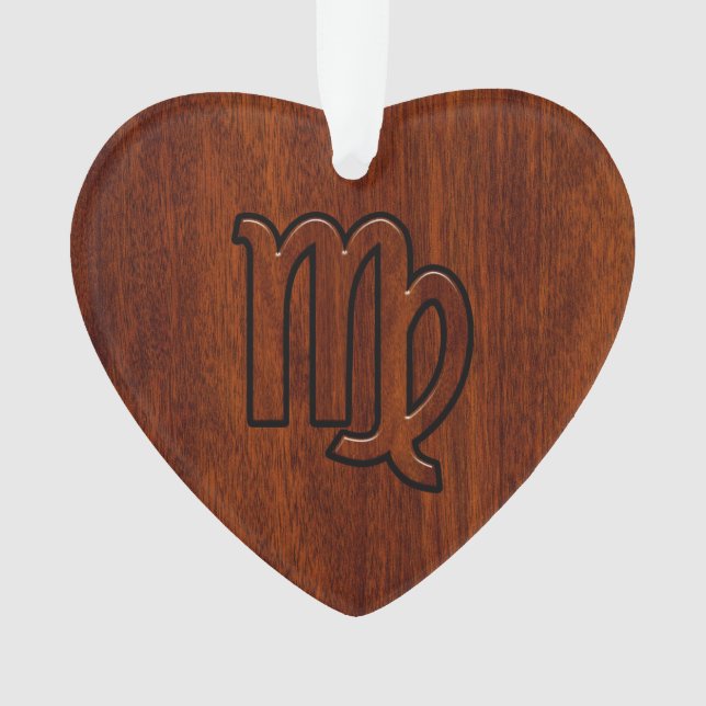 Virgo Zodiac Connexion en bois acajou (devant)
