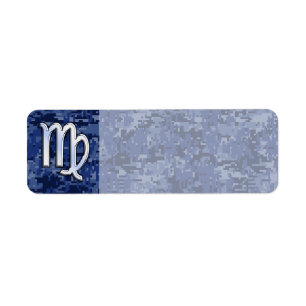Virgo Zodiac Connexion Navy Camo numérique bleu