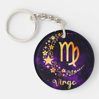 Virgo Zodiac Elegance - Unlock the Stars Keychain