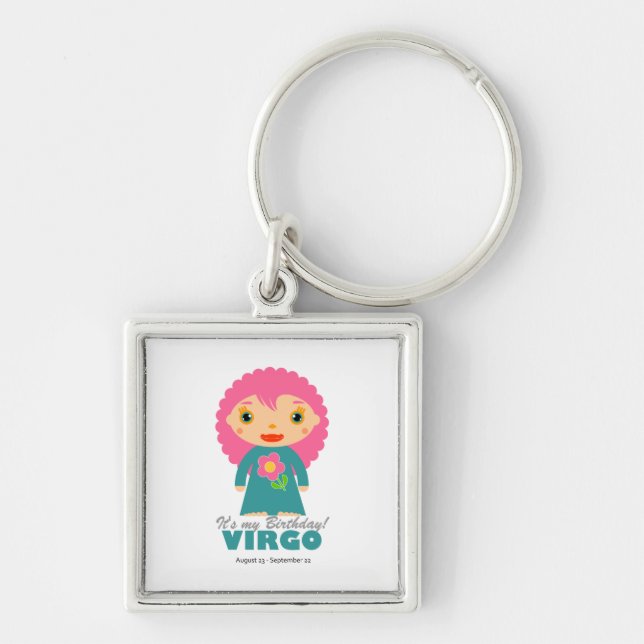 Virgo Zodiac for Kids Keychain (Front)