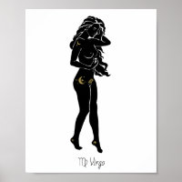 Virgo Zodiac Goddess Celestial Maiden Moon Art