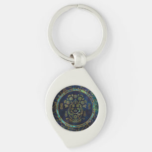 Virgo Zodiac Gold Abalone on Constellation Keychain