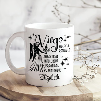 Virgo Zodiac Horoscope Custom Name Coffee Mug