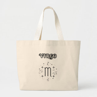 virgo zodiac large tote bag