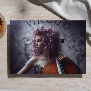 Virgo Zodiac Musician Cello Decoupage  Tissue Paper