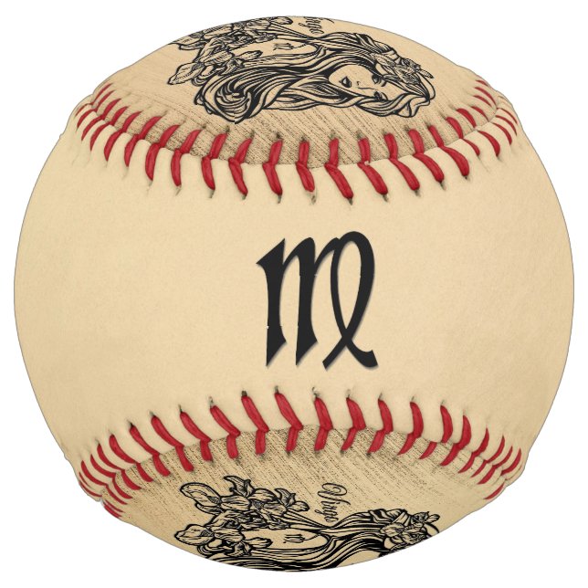 Virgo Zodiac Rustic Softball (Front)