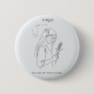 Virgo zodiac sign 2 inch round button