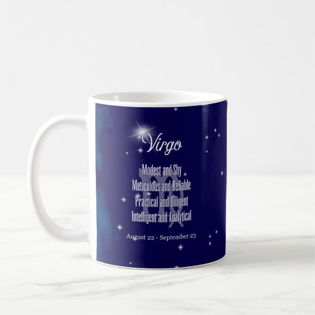 Virgo Zodiac Sign Astrology Horoscope Coffee Mug (Left)