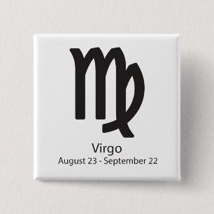 Virgo zodiac sign August 23 - September 22 2 Inch Square Button