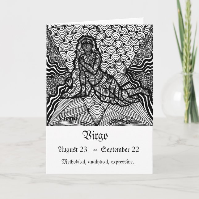 Virgo  (Zodiac sign) Card (Front)