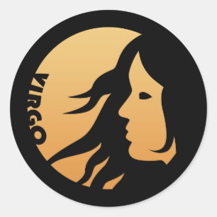 Virgo Zodiac Sign Classic Round Sticker