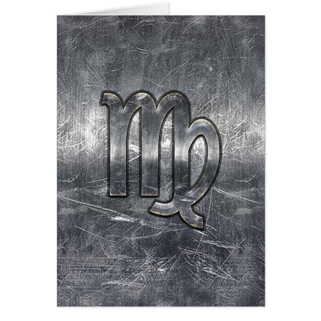 Virgo Zodiac Sign dans Grunge Distressed Style Dec (Devant)